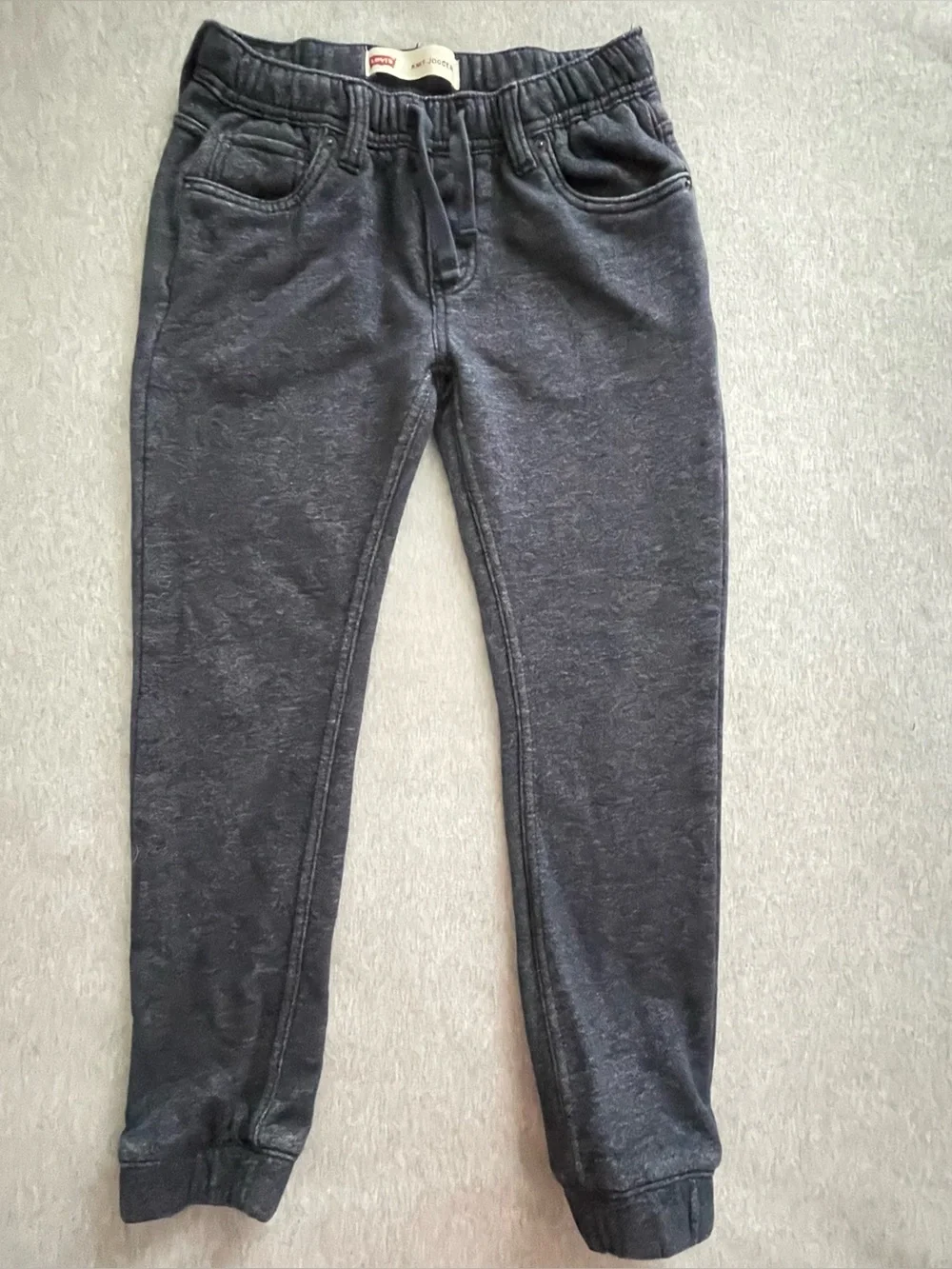 Levi’s Boys Size 10-12 YRS Blue Knit Jogger Pants Stretch Comfort Drawstring